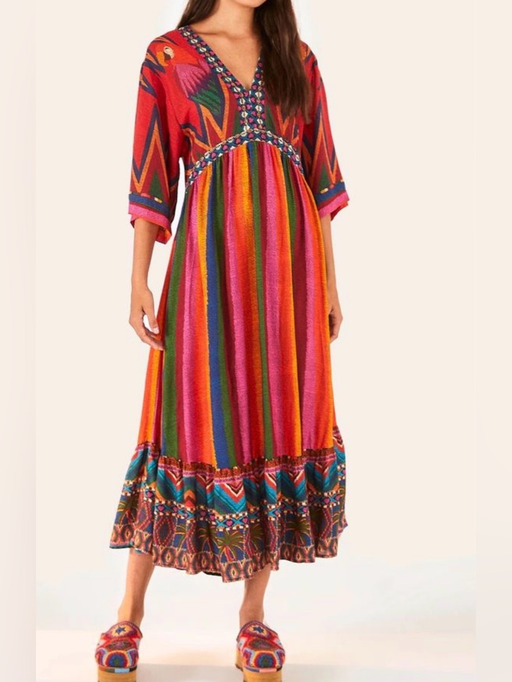 FARM Rio Macaw Show Maxi Dress